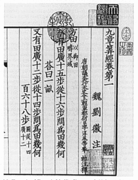 Chinese Nine Chapters on the Mathematical Art.